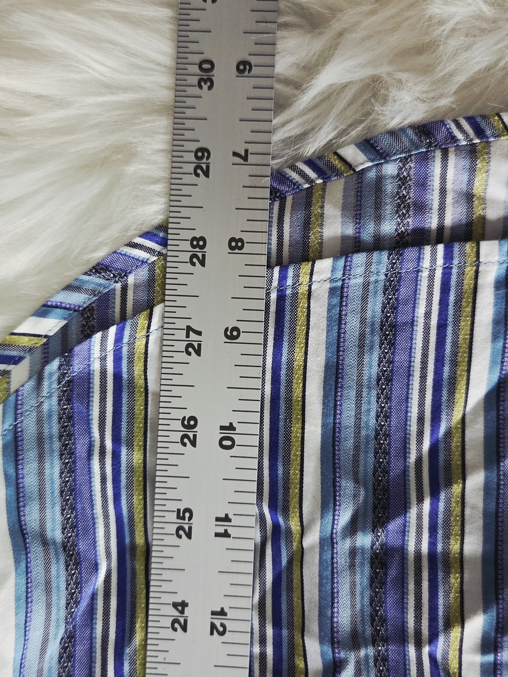 Robert Graham Men's Blue Striped Button-Up Shirt Size LARGE - Picture 8 of 10